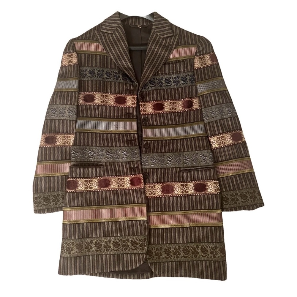 Romeo Gigli Vintage Women’s Striped Blazer from fall 1994 collection size 40 (M)